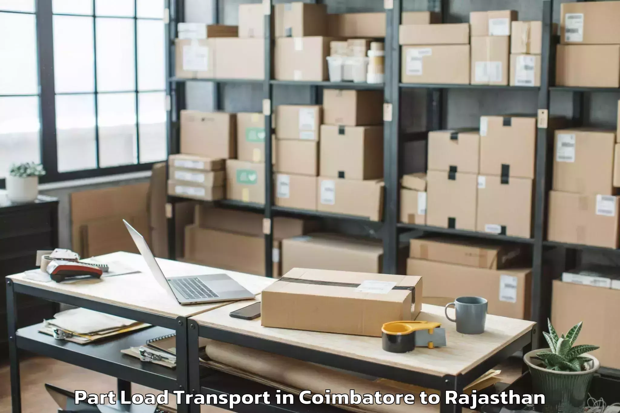 Get Coimbatore to Raipur Pali Part Load Transport